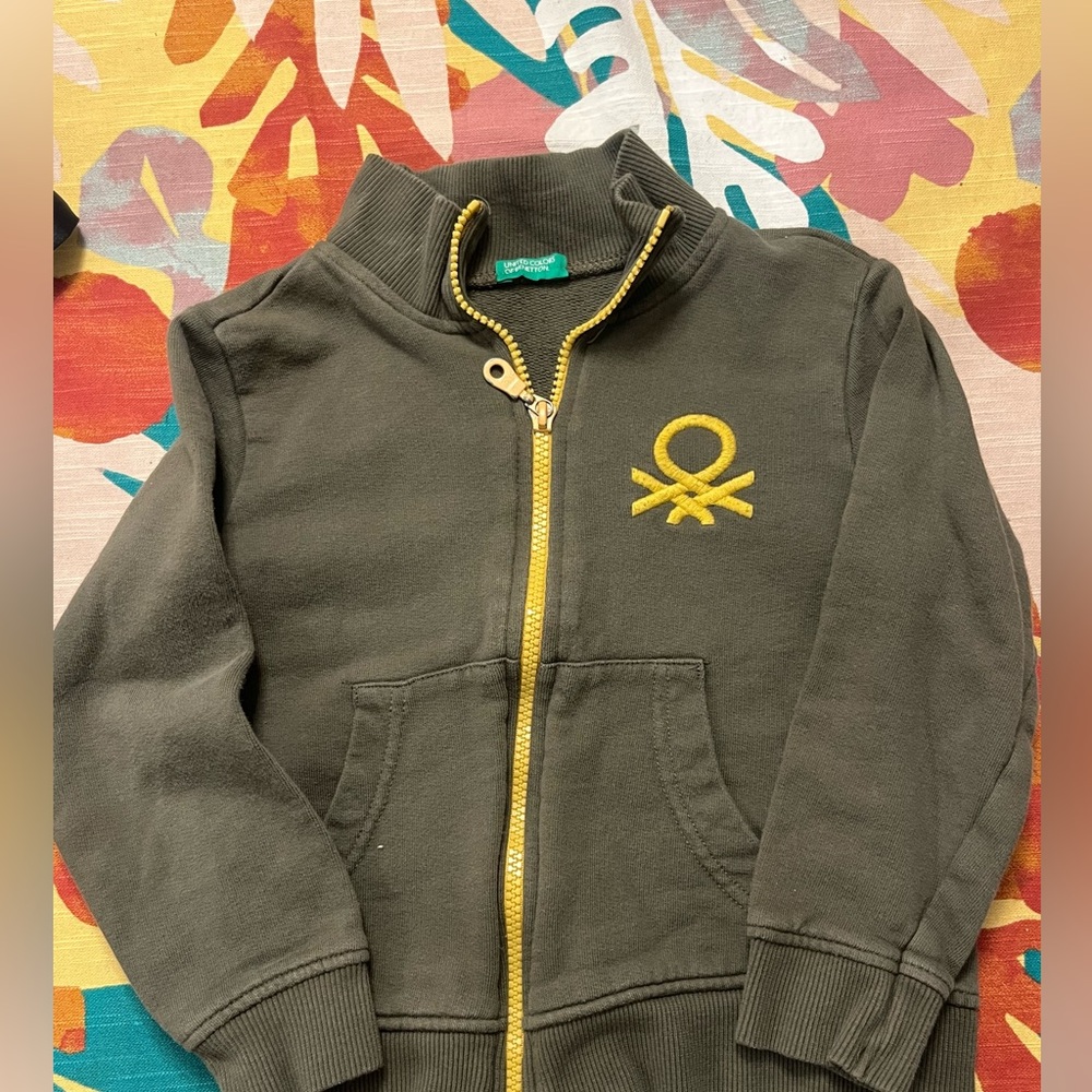 United Colors of Benetton Olive Green Zip-Up Jacket